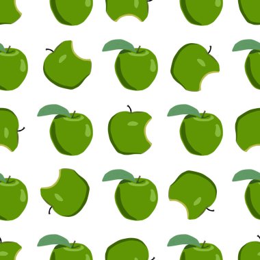 Tema üzerine resim büyük renkli dikişsiz elma, fok balığı için parlak meyve deseni. Güzel, pürüzsüz tekrar eden elmadan oluşan meyve deseni. Kusursuz güzellik elmasından basit renkli desenli meyve.