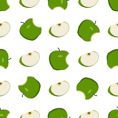 Tema üzerine resim büyük renkli dikişsiz elma, fok balığı için parlak meyve deseni. Güzel, pürüzsüz tekrar eden elmadan oluşan meyve deseni. Kusursuz güzellik elmasından basit renkli desenli meyve.