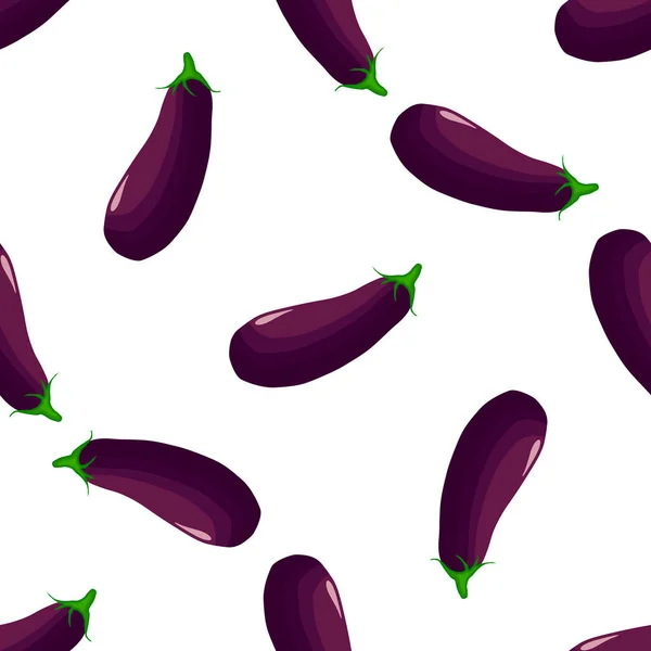 Illustration Tema Mønster Aubergine Vegetabilsk Aubergine Til Sæl Vegetabilsk Mønster – Stock-vektor