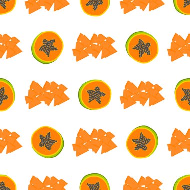 Tema üzerine resim büyük, renksiz papaya, fok balığı için parlak meyve deseni. Güzel, pürüzsüz, tekrarlayan papayadan oluşan meyve deseni. Dikensiz papaya 'dan basit renkli desenli meyve.