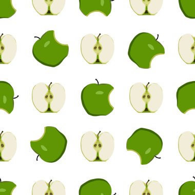 Tema üzerine resim büyük renkli dikişsiz elma, fok balığı için parlak meyve deseni. Güzel, pürüzsüz tekrar eden elmadan oluşan meyve deseni. Kusursuz güzellik elmasından basit renkli desenli meyve.