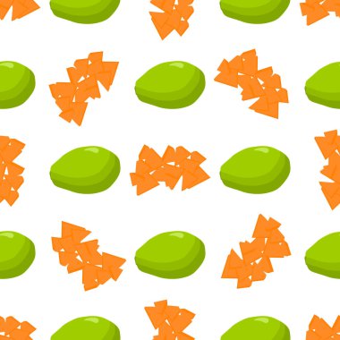 Tema üzerine resim büyük, renksiz papaya, fok balığı için parlak meyve deseni. Güzel, pürüzsüz, tekrarlayan papayadan oluşan meyve deseni. Dikensiz papaya 'dan basit renkli desenli meyve.
