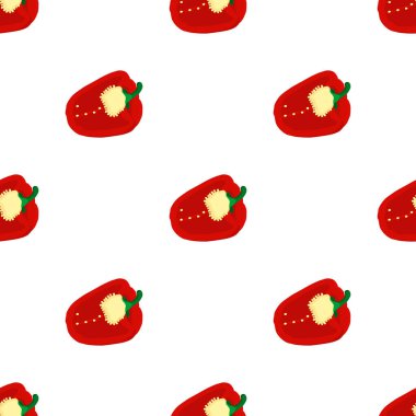 Parlak desenli dolma biber, fok için sebze biberi teması. Sebzeli dolmalık biber deseni, bir sürü kırmızı biber. Capsicum dolma biberinden basit renkli sebze deseni