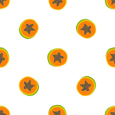 Tema üzerine resim büyük, renksiz papaya, fok balığı için parlak meyve deseni. Güzel, pürüzsüz, tekrarlayan papayadan oluşan meyve deseni. Dikensiz papaya 'dan basit renkli desenli meyve.
