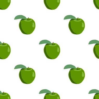 Tema üzerine resim büyük renkli dikişsiz elma, fok balığı için parlak meyve deseni. Güzel, pürüzsüz tekrar eden elmadan oluşan meyve deseni. Kusursuz güzellik elmasından basit renkli desenli meyve.