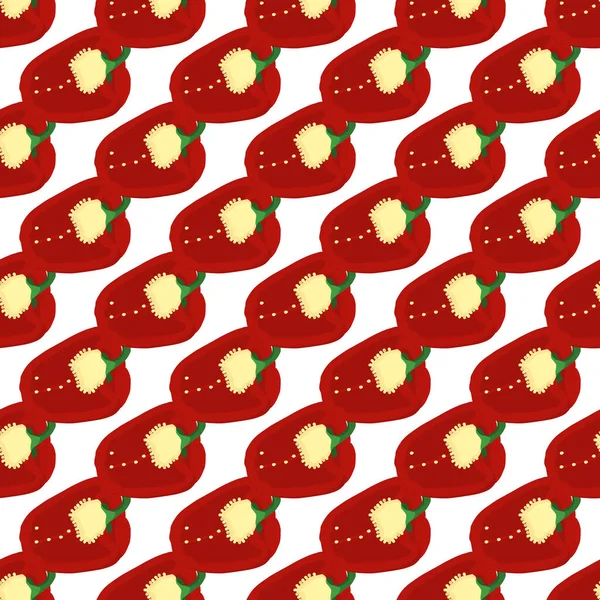 Parlak desenli dolma biber, fok için sebze biberi teması. Sebzeli dolmalık biber deseni, bir sürü kırmızı biber. Capsicum dolma biberinden basit renkli sebze deseni