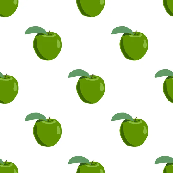 图为大彩色无缝苹果的主题图解 亮丽的水果图案为封印 水果花纹由美丽无缝的重复苹果组成 纯色多彩的水果从无缝美丽的苹果 — 图库矢量图片
