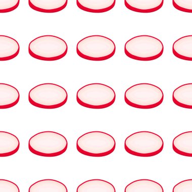 Parlak desenli kırmızı turp, fok için sebze kökü teması. Çok güzel kırmızı turptan oluşan sebze deseni, bir sürü kök. Kök kırmızı turptan basit renkli sebze deseni.