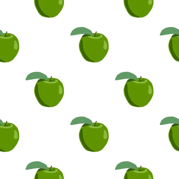 图为大彩色无缝苹果的主题图解 亮丽的水果图案为封印 水果花纹由美丽无缝的重复苹果组成 纯色多彩的水果从无缝美丽的苹果 — 图库矢量图片
