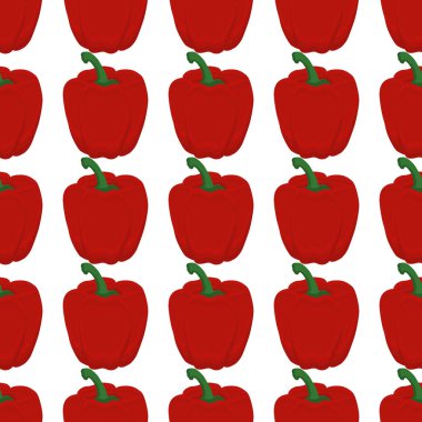 Parlak desenli dolma biber, fok için sebze biberi teması. Sebzeli dolmalık biber deseni, bir sürü kırmızı biber. Capsicum dolma biberinden basit renkli sebze deseni