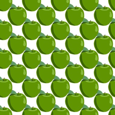 Tema üzerine resim büyük renkli dikişsiz elma, fok balığı için parlak meyve deseni. Güzel, pürüzsüz tekrar eden elmadan oluşan meyve deseni. Kusursuz güzellik elmasından basit renkli desenli meyve.