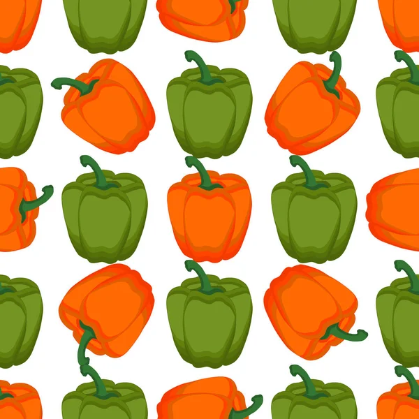 Ilustración Sobre Tema Patrón Brillante Pimiento Pimiento Vegetal Para Sello — Vector de stock