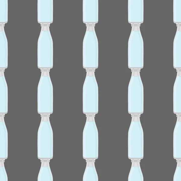 Abbildung Zum Themenset Identische Typen Glasflaschen Für Trinkwasser Wassermuster Bestehend — Stockvektor