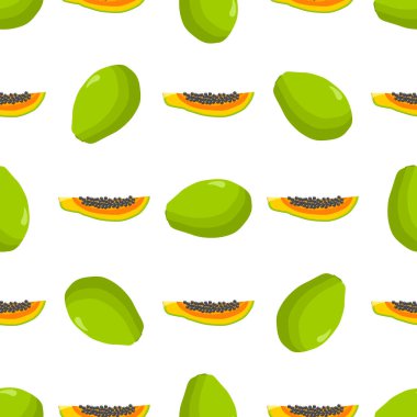 Tema üzerine resim büyük, renksiz papaya, fok balığı için parlak meyve deseni. Güzel, pürüzsüz, tekrarlayan papayadan oluşan meyve deseni. Dikensiz papaya 'dan basit renkli desenli meyve.