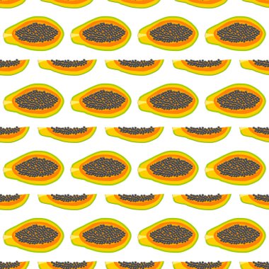 Tema üzerine resim büyük, renksiz papaya, fok balığı için parlak meyve deseni. Güzel, pürüzsüz, tekrarlayan papayadan oluşan meyve deseni. Dikensiz papaya 'dan basit renkli desenli meyve.