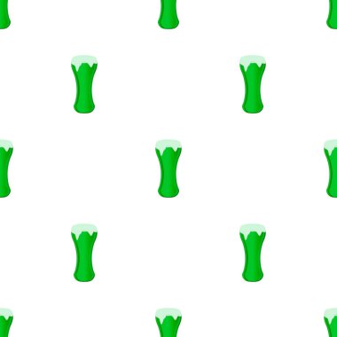 Resimli İrlanda bayramı Aziz Patrick günü, kupada dikişsiz renkli bira. Beyaz arka planda birbirinin aynısı pek çok bira bardağından oluşan Aziz Patrick günü. Aziz Patrick Günü 'nün ana aksesuarında bira..