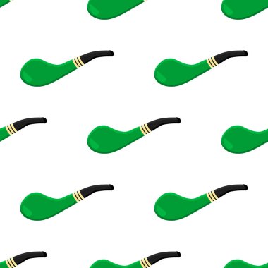 İrlanda bayramı Aziz Patrick günü, pürüzsüz yeşil sigara boruları. Beyaz arka plandaki birbirinin aynısı sigara borularından oluşan Aziz Patrick Günü deseni. St. Patrick Günü için ana aksesuar..