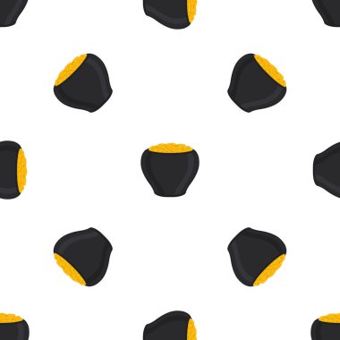 İrlanda bayramı temalı Aziz Patrick günü, kusursuz madeni paralar. Beyaz arka planda birçok özdeş madeni paranın olduğu Aziz Patrick günü. Para için ot. Aziz Patrick Günü için ana aksesuar.