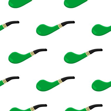 İrlanda bayramı Aziz Patrick günü, pürüzsüz yeşil sigara boruları. Beyaz arka plandaki birbirinin aynısı sigara borularından oluşan Aziz Patrick Günü deseni. St. Patrick Günü için ana aksesuar..