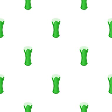 Resimli İrlanda bayramı Aziz Patrick günü, kupada dikişsiz renkli bira. Beyaz arka planda birbirinin aynısı pek çok bira bardağından oluşan Aziz Patrick günü. Aziz Patrick Günü 'nün ana aksesuarında bira..