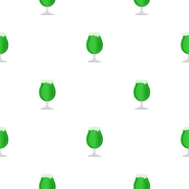 Resimli İrlanda bayramı Aziz Patrick günü, kupada dikişsiz renkli bira. Beyaz arka planda birbirinin aynısı pek çok bira bardağından oluşan Aziz Patrick günü. Aziz Patrick Günü 'nün ana aksesuarında bira..