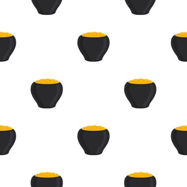 İrlanda bayramı temalı Aziz Patrick günü, kusursuz madeni paralar. Beyaz arka planda birçok özdeş madeni paranın olduğu Aziz Patrick günü. Para için ot. Aziz Patrick Günü için ana aksesuar.