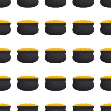 İrlanda bayramı temalı Aziz Patrick günü, kusursuz madeni paralar. Beyaz arka planda birçok özdeş madeni paranın olduğu Aziz Patrick günü. Para için ot. Aziz Patrick Günü için ana aksesuar.