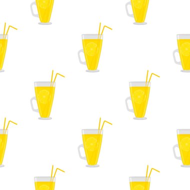 Doğal içecek için cam bardakta büyük renkli limonata teması. Mutfak aksesuarlarından oluşan limonata deseni, organik yiyecekler için cam bardak. Cam bardaktan taze limonata..