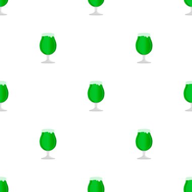Resimli İrlanda bayramı Aziz Patrick günü, kupada dikişsiz renkli bira. Beyaz arka planda birbirinin aynısı pek çok bira bardağından oluşan Aziz Patrick günü. Aziz Patrick Günü 'nün ana aksesuarında bira..