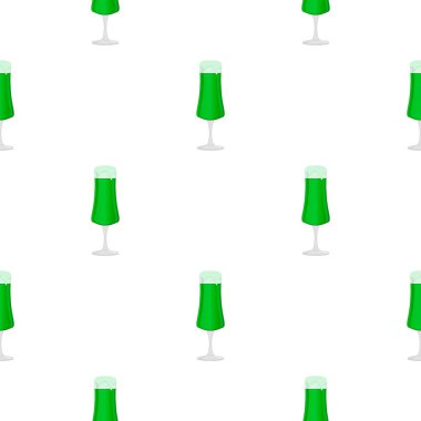 Resimli İrlanda bayramı Aziz Patrick günü, kupada dikişsiz renkli bira. Beyaz arka planda birbirinin aynısı pek çok bira bardağından oluşan Aziz Patrick günü. Aziz Patrick Günü 'nün ana aksesuarında bira..