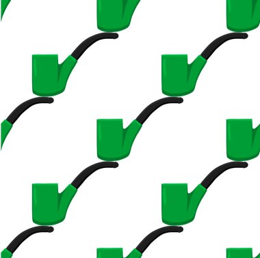 İrlanda bayramı Aziz Patrick günü, pürüzsüz yeşil sigara boruları. Beyaz arka plandaki birbirinin aynısı sigara borularından oluşan Aziz Patrick Günü deseni. St. Patrick Günü için ana aksesuar..