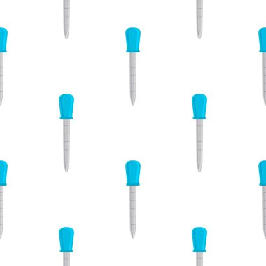 Soyut, pürüzsüz tıbbi pipo, beyaz arka planda laboratuvar için damlatıcı. Benzer bir çok cam laboratuvar tıbbi pipetinden oluşan patern düşürücü. Laboratuvardan tıbbî pipet.