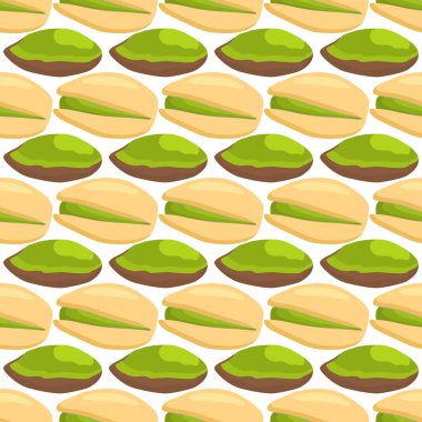 Temalı, büyük desenli, fıstıklı, fındıklı, eşit büyüklükte bir resim. Duvar kağıdındaki renkli baskılar için taze fındık desenli. Birçok fıstıktan soyut renkli desenler