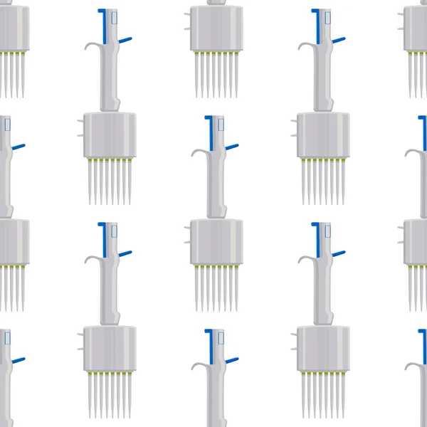 Pipetta Medica Astratta Senza Cuciture Contagocce Laboratorio Fondo Bianco Contagocce — Vettoriale Stock