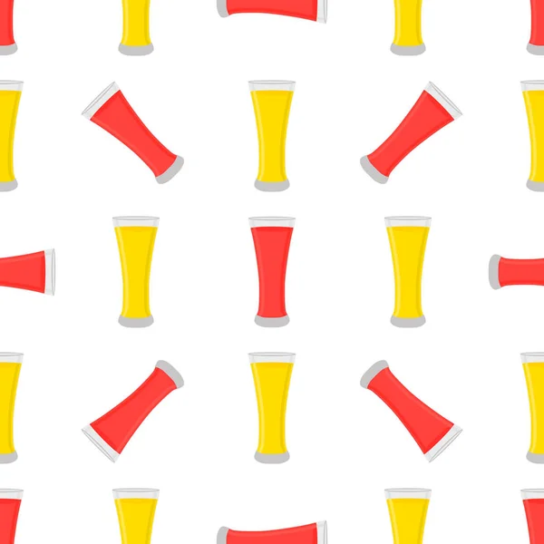 Illustration Theme Big Colored Lemonade Glass Cup Natural Drink Lemonade — Stock Vector