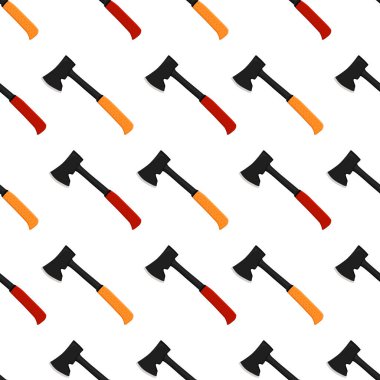 Ahşap saplı çelik baltalar, avlanmak için metal balta. Beyaz arka planda birçok özdeş balta içeren büyük kit baltası. Sahte baltalar erkek aksesuarları, hayatta kalmak için baltalar.