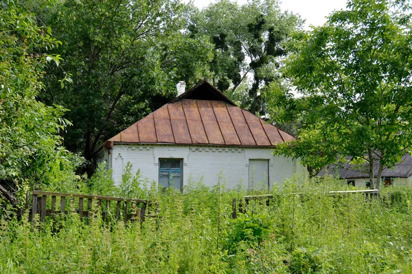 Lindo Velho Edifício Abandonado Fazenda Casa Campo Fundo Natural Fotografia — Fotografia de Stock