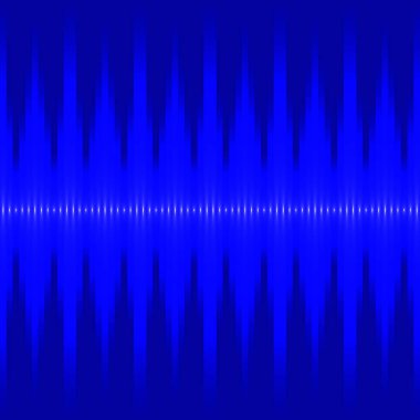 Parlak noktalı soyut mavi ses dalgası ve titreşimli sanat vektörü, illüstrasyon