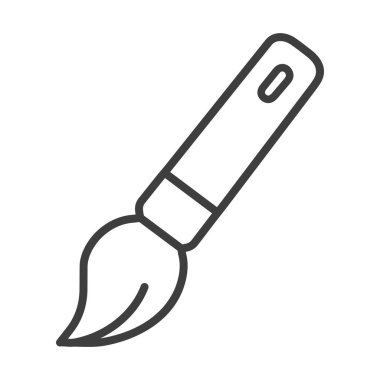 Boya Fırçası Simgesi Sanat Tasarımı Yaratıcı Aracı Çizimi Çizimi