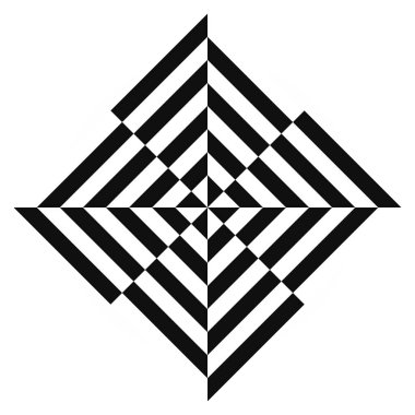 Minimalist Siyah ve Beyaz Geometrik Soyut Elmas Deseni