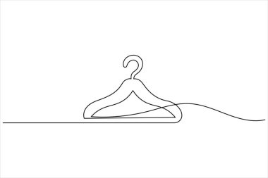 Askı, beyaz arkaplana minimalist tasarım çizerek sürekli bir çizgi çizer