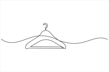 Askı, beyaz arkaplana minimalist tasarım çizerek sürekli bir çizgi çizer