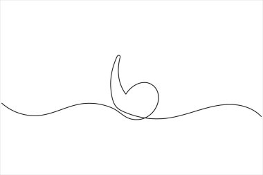 Alıntı işareti sürekli bir satır minimalist çizim vektör simgesi çizimi