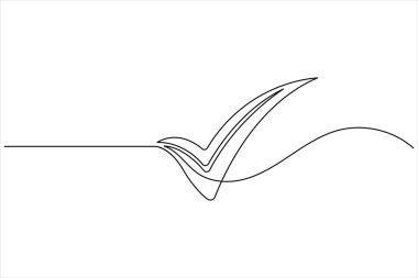 En az tasarım illüstrasyonunu çizen sürekli bir satırı işaretle