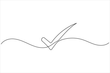 En az tasarım illüstrasyonunu çizen sürekli bir satırı işaretle