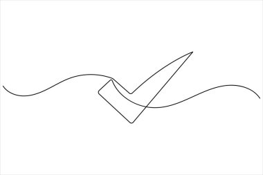 En az tasarım illüstrasyonunu çizen sürekli bir satırı işaretle