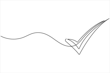 En az tasarım illüstrasyonunu çizen sürekli bir satırı işaretle