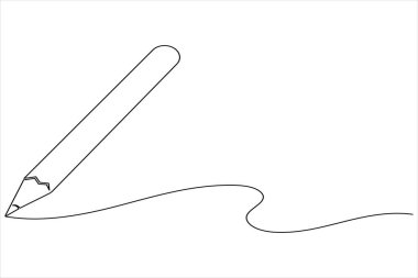 Basit minimalist taslak biçiminde sürekli bir satır çizimi