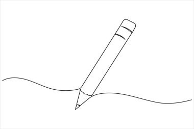 Basit minimalist taslak biçiminde sürekli bir satır çizimi