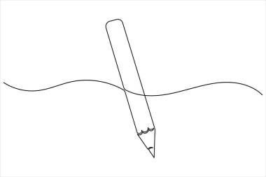 Basit minimalist taslak biçiminde sürekli bir satır çizimi